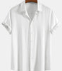 Linen Rayon Blend Button Up Shirt