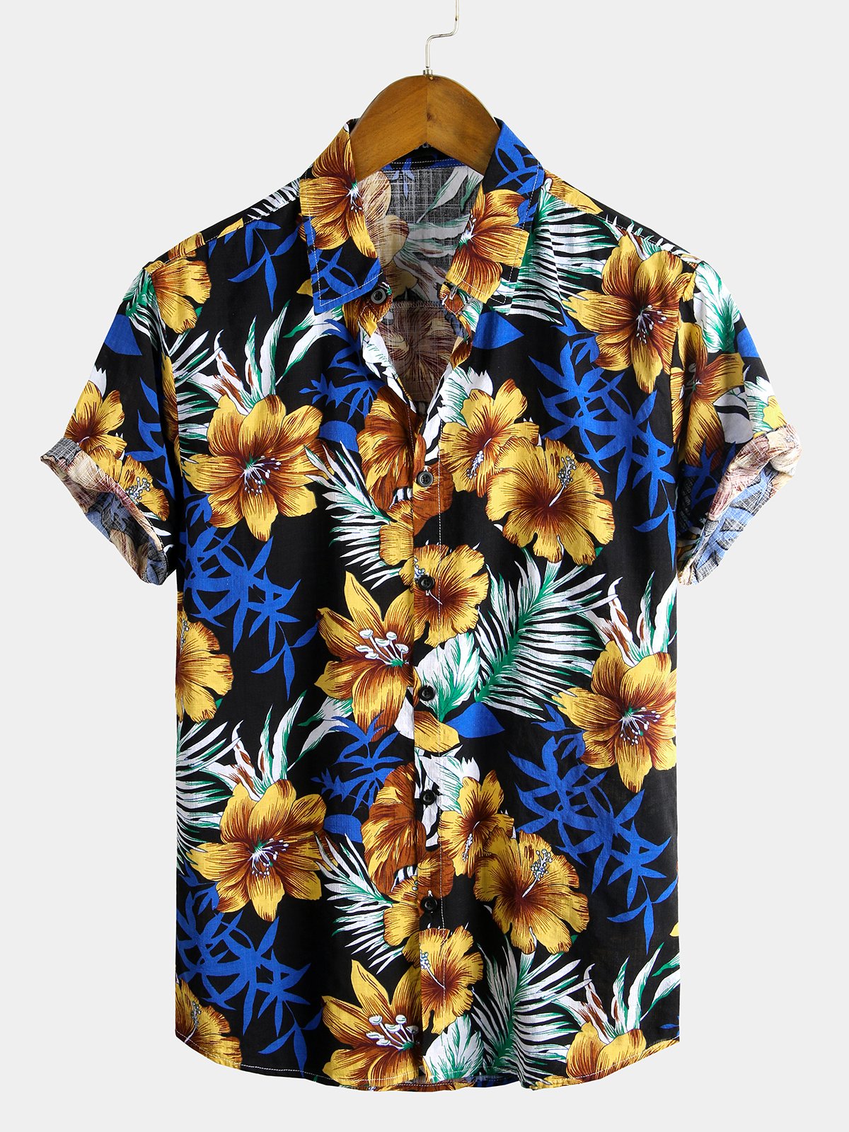 Men's Pure Cotton Hawaiian Holiday Print Shirt