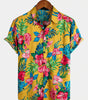 men's pure cotton shirt with Hawaiian holiday print