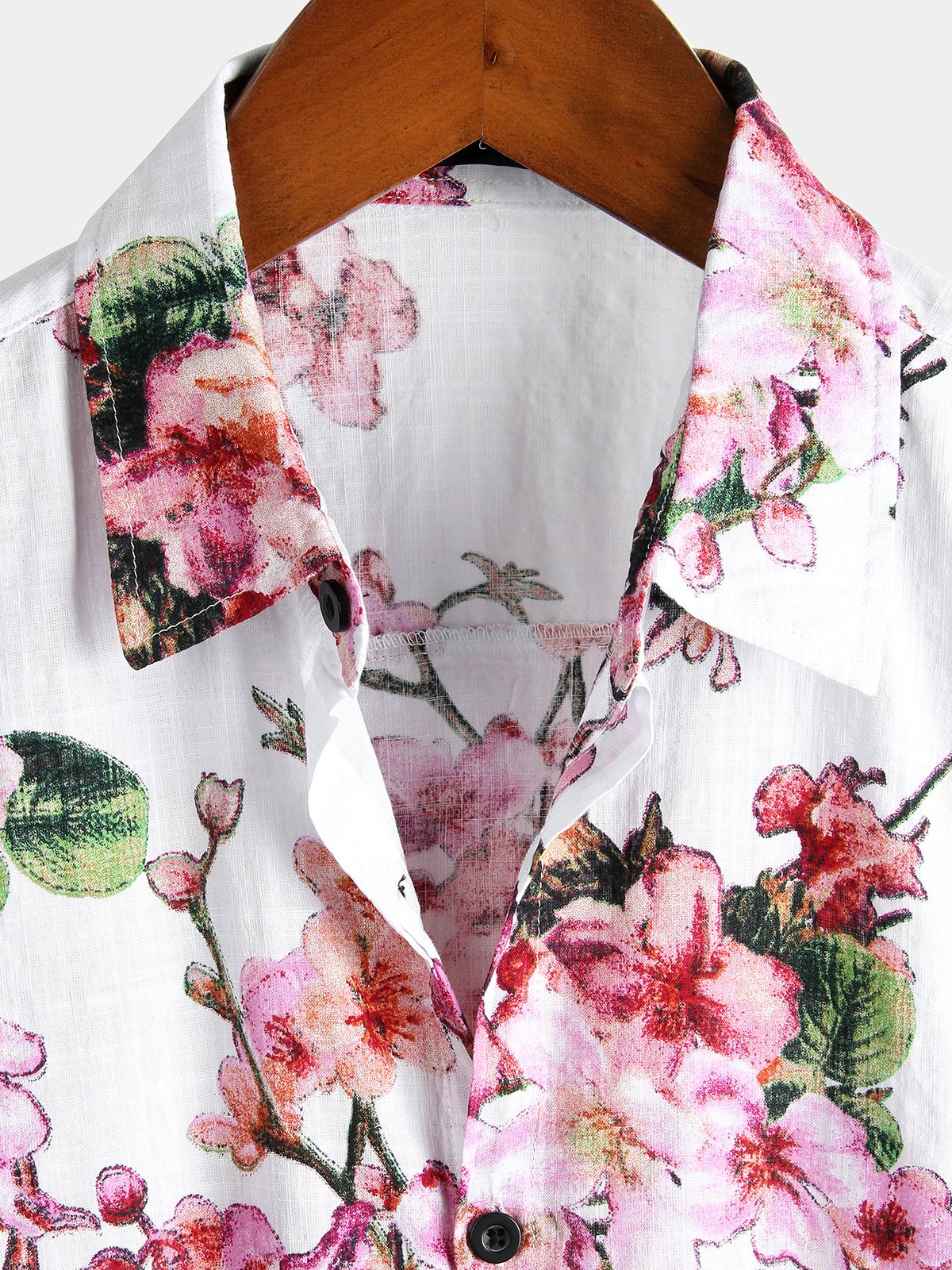 men's pure cotton Hawaiian holiday print shirt