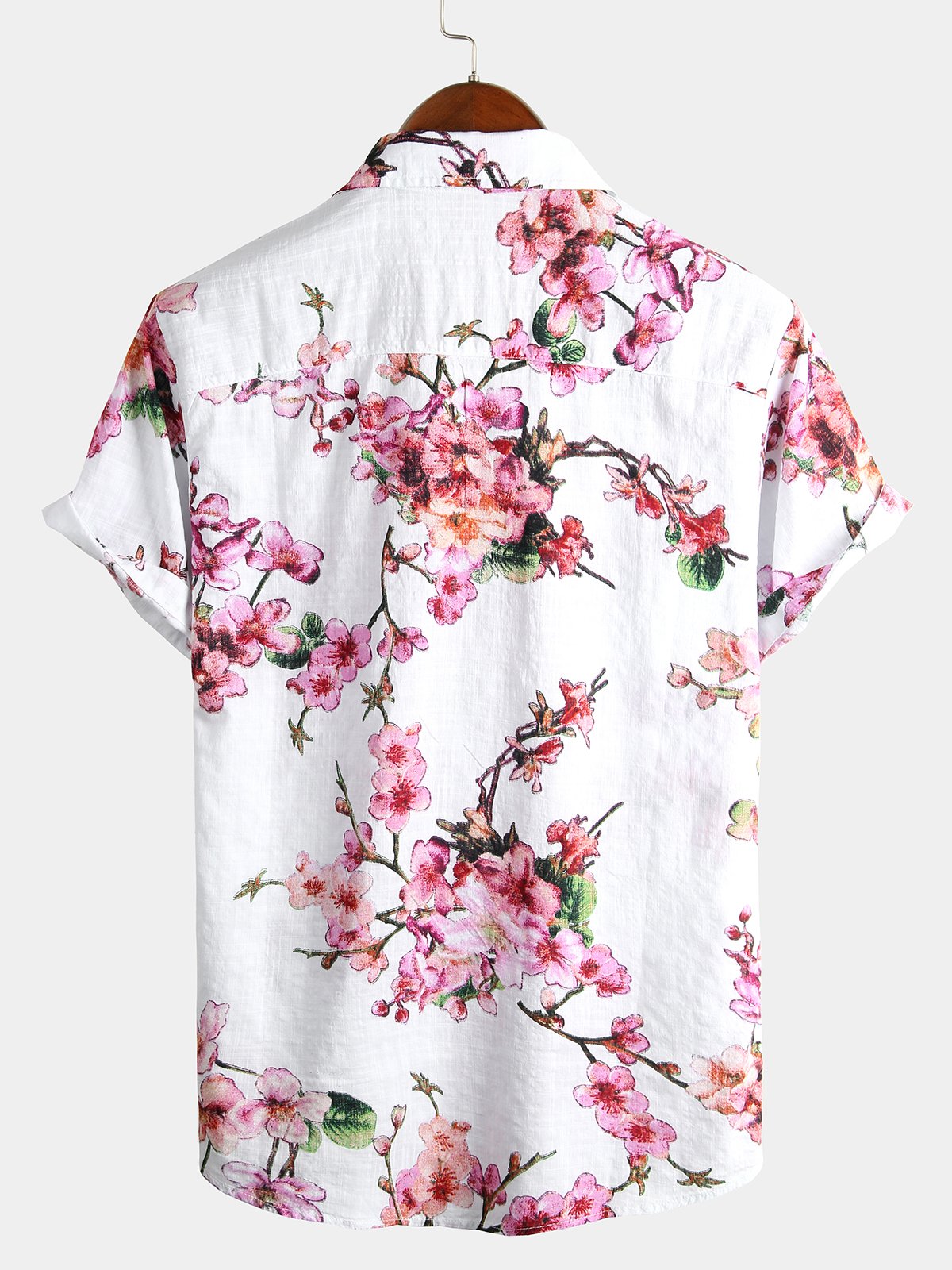 men's pure cotton Hawaiian holiday print shirt