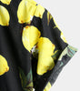 Hawaiian Beach Summer Holiday Short Sleeve Shirt with Tropical Lemon Print for Men