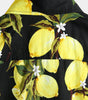 Hawaiian Beach Summer Holiday Short Sleeve Shirt with Tropical Lemon Print for Men