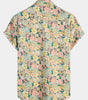 Men's Short-Sleeved Floral Cotton Shirt