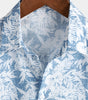 Men's Blue Short-Sleeved Button-Up Hawaiian Shirt