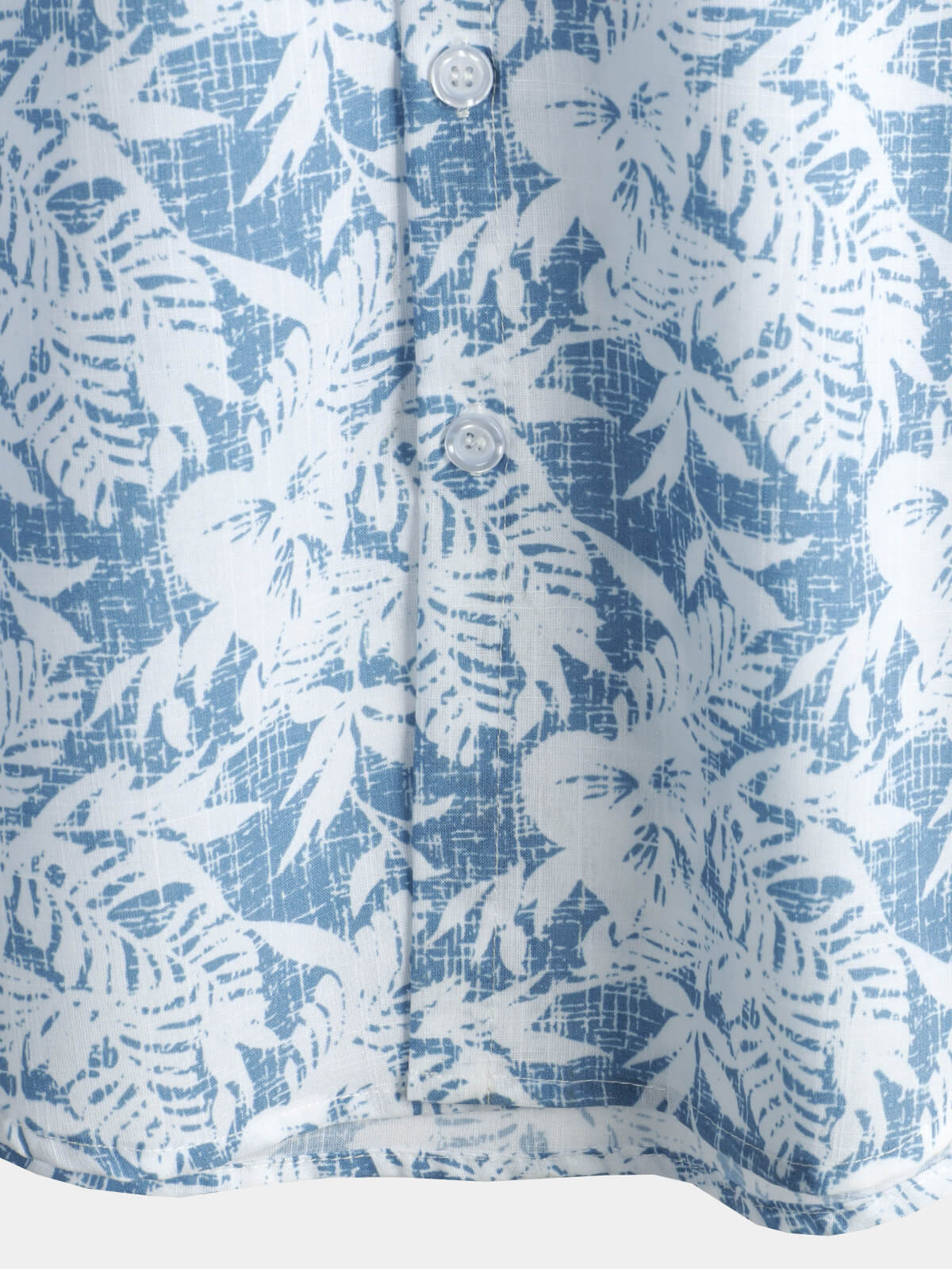 Men's Blue Short-Sleeved Button-Up Hawaiian Shirt