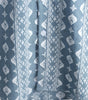 Vintage Blue Retro Button-Up Short Sleeve Cotton Shirt for Men