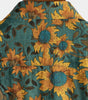 Retro Sunflower Short Sleeve Breathable Cotton Summer Shirt for Men