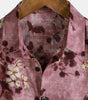 Men's Vintage Floral Short Sleeve Breathable Cotton Button-Up Shirt