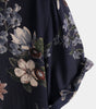 Men's Short Sleeve Rayon Shirt, Vintage, Navy Blue, Holidays, Summer, Floral Beach