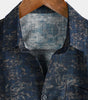 Men's Short Sleeve Summer Shirt with Retro Floral Print Pocket