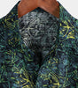 Short-Sleeved Hawaiian Shirt with Tropical Print and Pockets for Men
