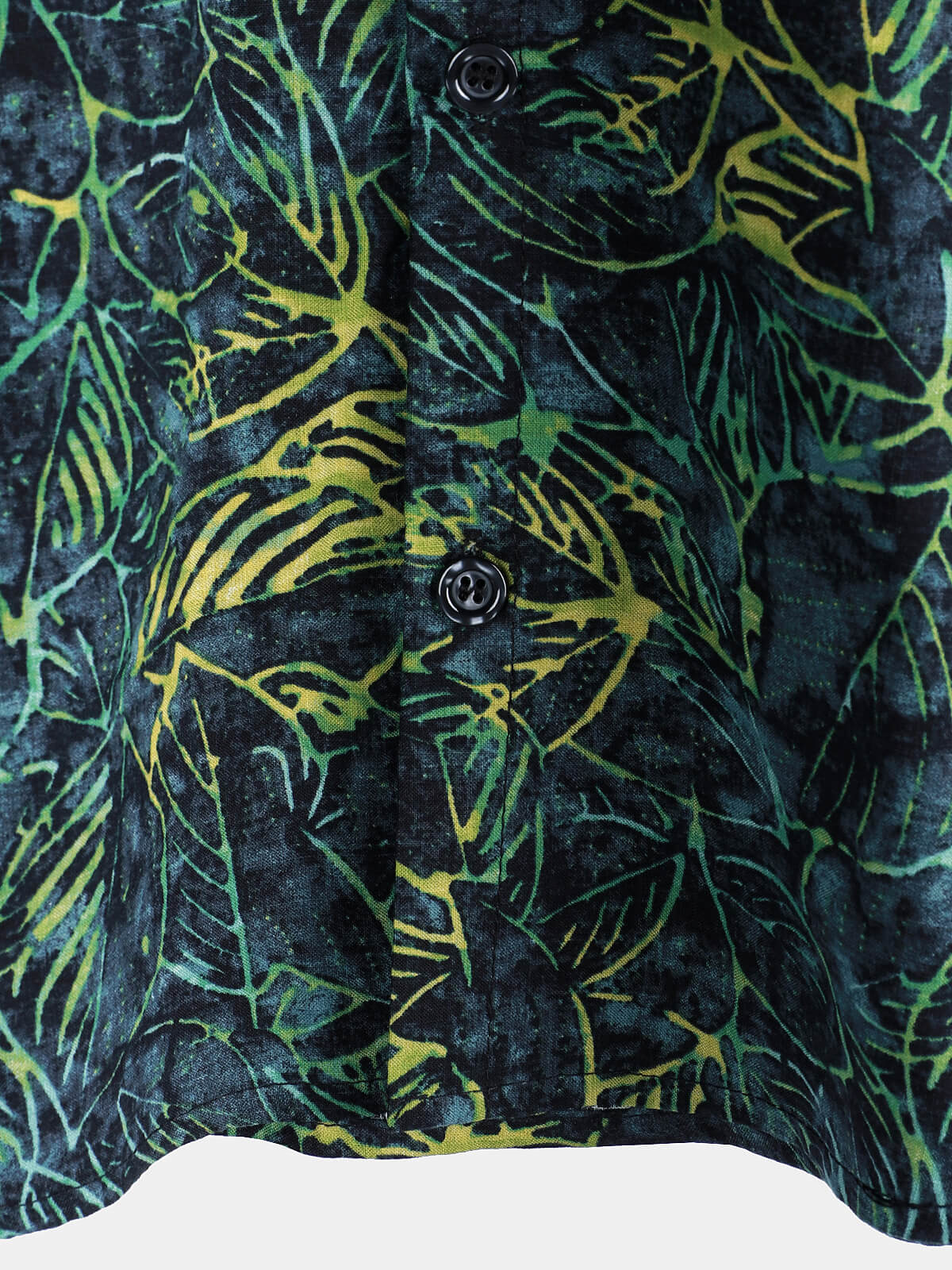 Short-Sleeved Hawaiian Shirt with Tropical Print and Pockets for Men