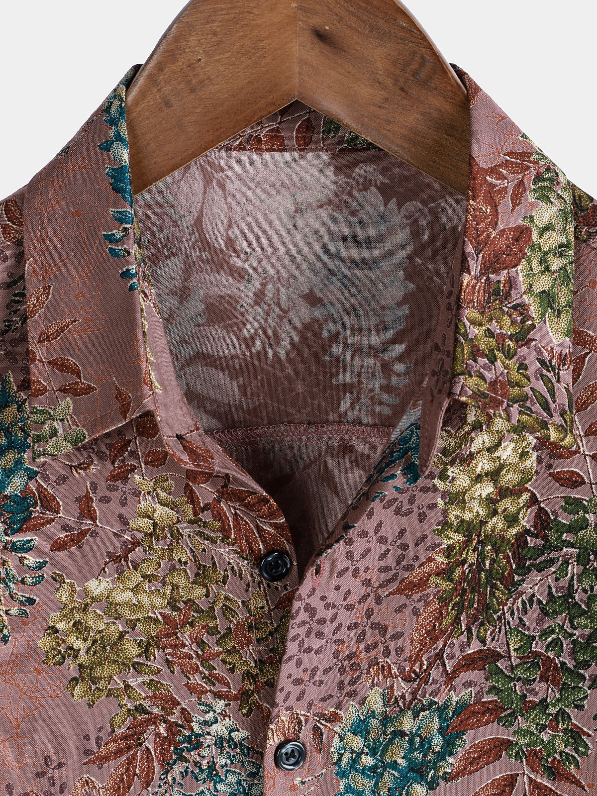 Men's Short Sleeve Summer Rayon Shirt with Retro Print