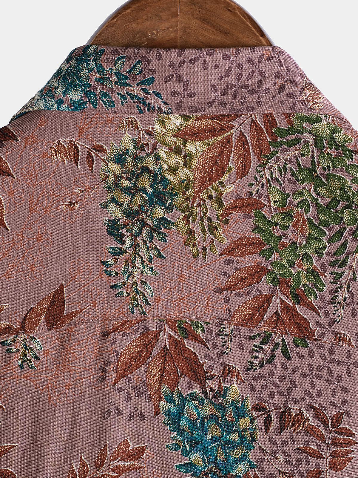 Men's Short Sleeve Summer Rayon Shirt with Retro Print