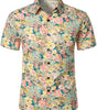 Men's Short-Sleeved Floral Cotton Shirt