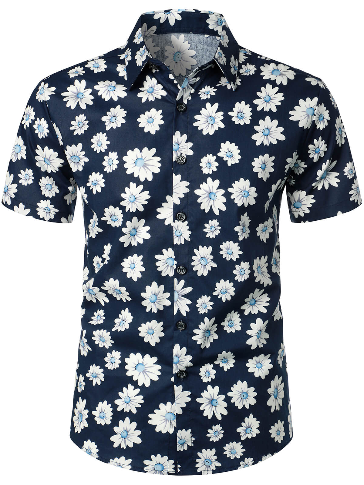 Men's pure cotton shirt with Hawaiian holiday print