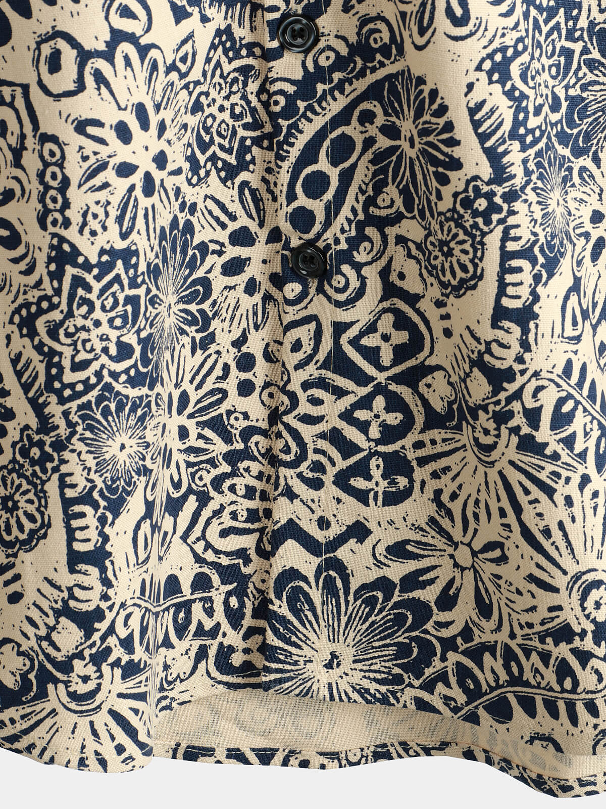 Vintage 70s Button-Up Shirt with Paisley Print and Retro Floral Pocket for Men