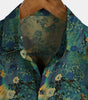 Men's Retro Floral Print Short Sleeve Rayon Shirt