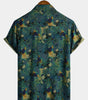 Men's Retro Floral Print Short Sleeve Rayon Shirt