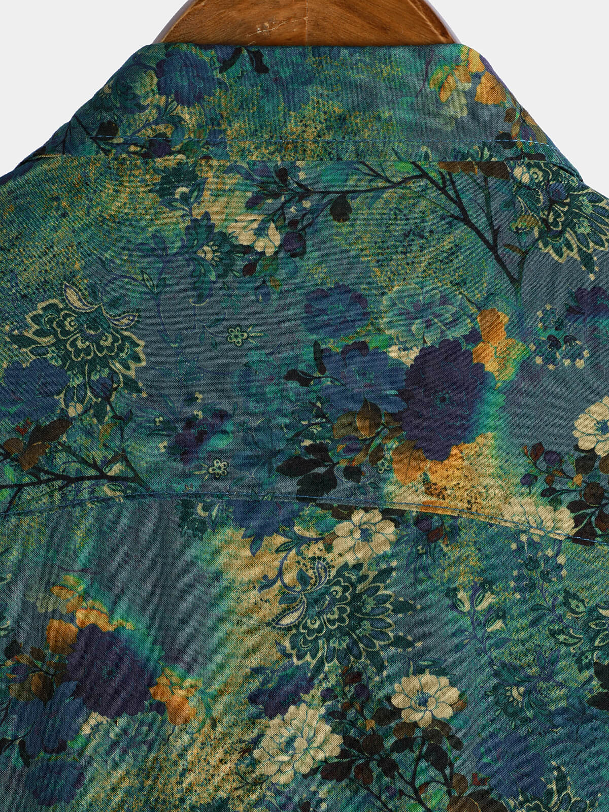 Men's Retro Floral Print Short Sleeve Rayon Shirt