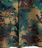 Men's Short Sleeve Summer Rayon Shirt, Retro Floral Pattern