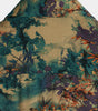 Men's Short Sleeve Summer Rayon Shirt, Retro Floral Pattern