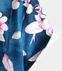 Men's Summer Button-Up Floral Print Shirt, Casual Collar, Navy Blue, Short Sleeves