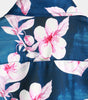 Men's Summer Button-Up Floral Print Shirt, Casual Collar, Navy Blue, Short Sleeves