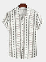 Men's Short Sleeve Retro Cotton Shirts