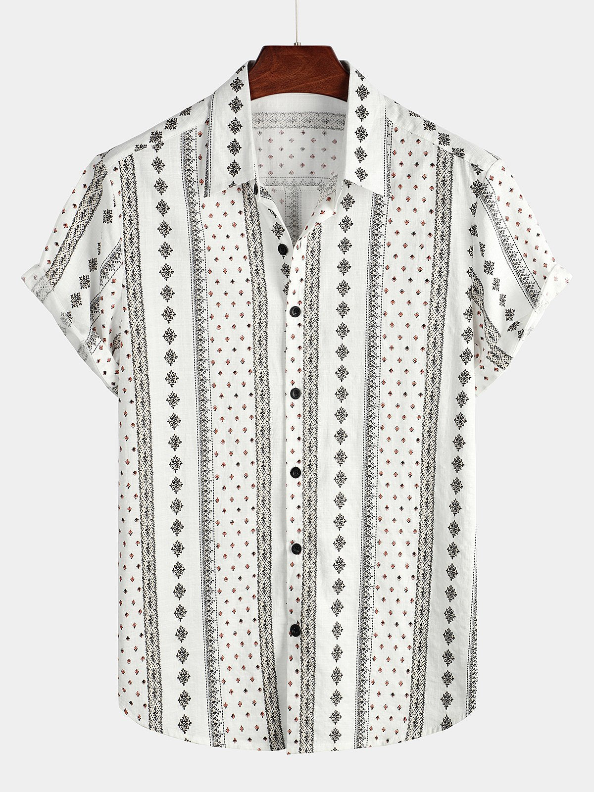 Men's Short Sleeve Retro Cotton Shirts
