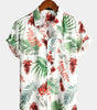 Men's pure cotton Hawaiian holiday print shirt