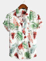 Men's pure cotton Hawaiian holiday print shirt