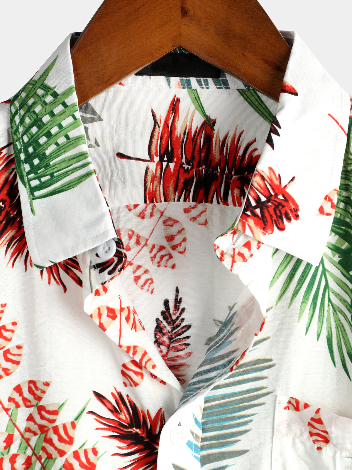 Men's pure cotton Hawaiian holiday print shirt