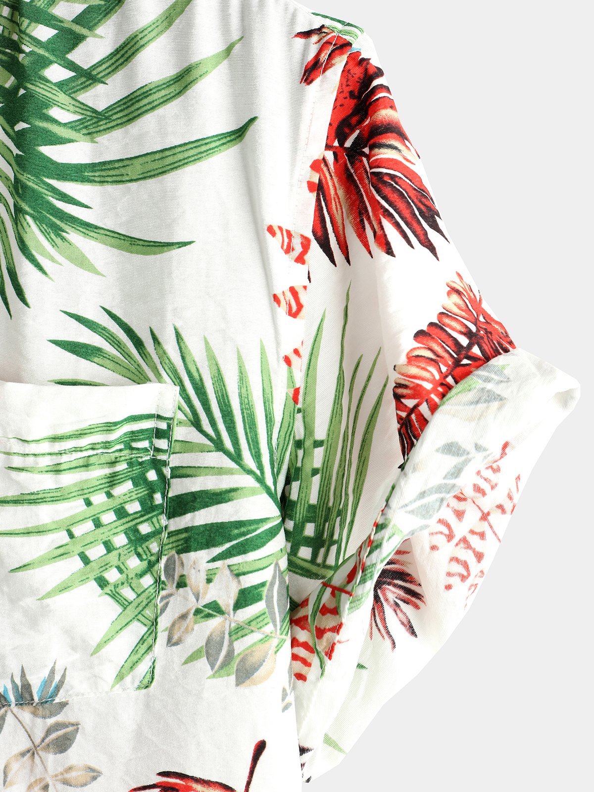 Men's pure cotton Hawaiian holiday print shirt