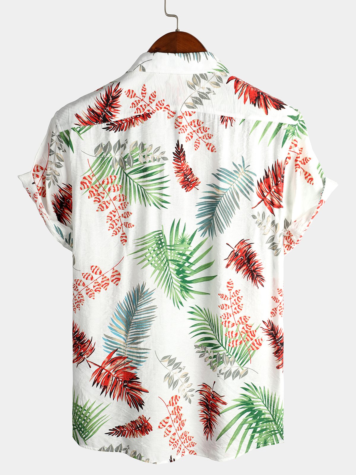 Men's pure cotton Hawaiian holiday print shirt