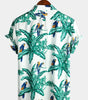 Men's pure cotton Hawaiian-style holiday print shirt