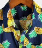 Short-Sleeved Pineapple Cotton Shirts for Men