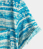 Men's Abstract Blue Watercolour Print Short Sleeve Shirt