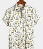 men's pure cotton shirt with Hawaiian holiday print
