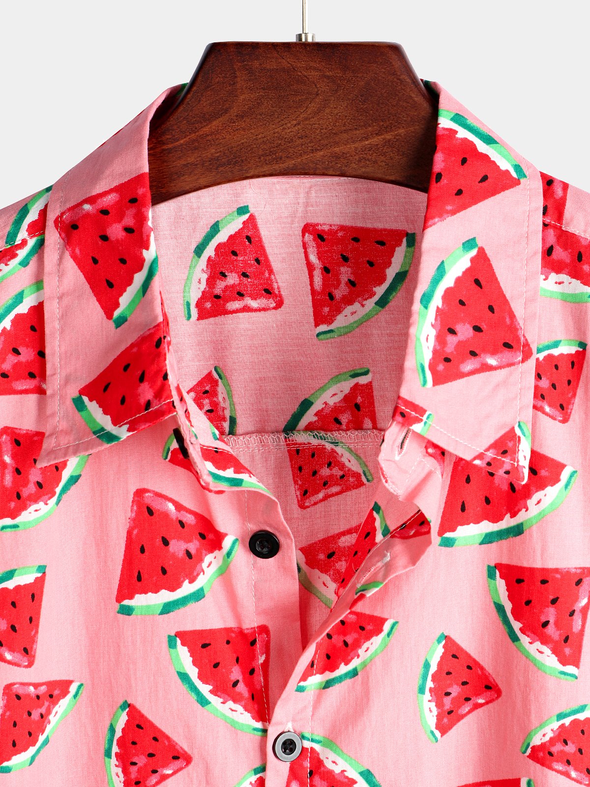 Men's Short Sleeve Cotton Hawaiian Watermelon Summer Shirt