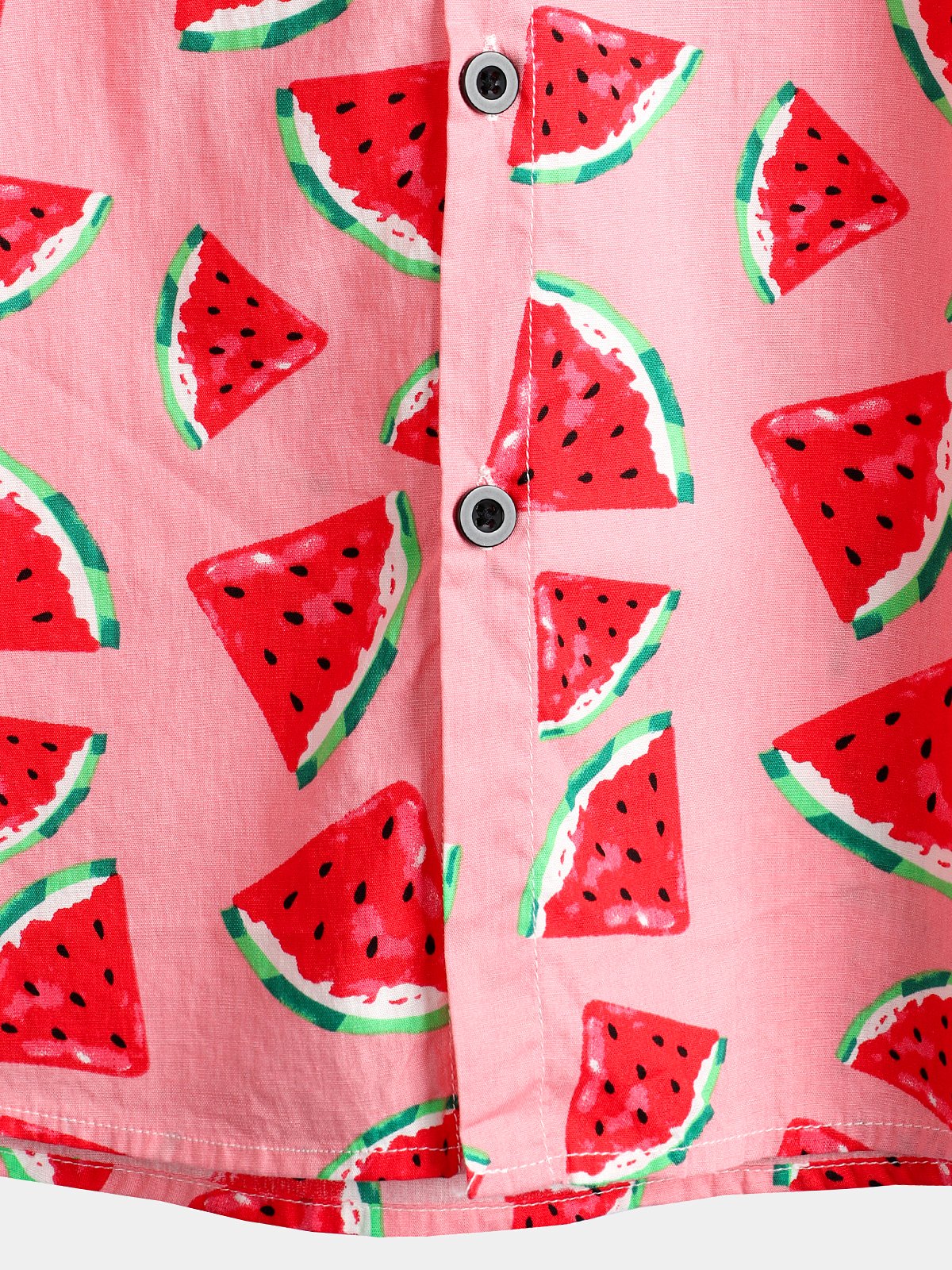Men's Short Sleeve Cotton Hawaiian Watermelon Summer Shirt