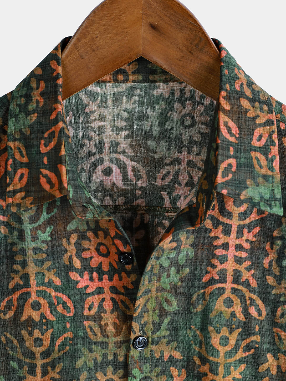 Men's Short Sleeve Summer Shirt, Retro Print, Holiday Style