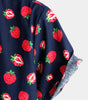 Men's Short-Sleeve Button-Up Hawaiian Shirt in Cotton with Strawberry and Fruit Print