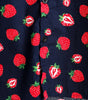 Men's Short-Sleeve Button-Up Hawaiian Shirt in Cotton with Strawberry and Fruit Print