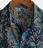 Men's Retro Floral Pattern Breathable Short Sleeve Shirt