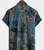 Men's Retro Floral Pattern Breathable Short Sleeve Shirt