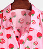 Short-Sleeved Floral Cotton Shirt for Men
