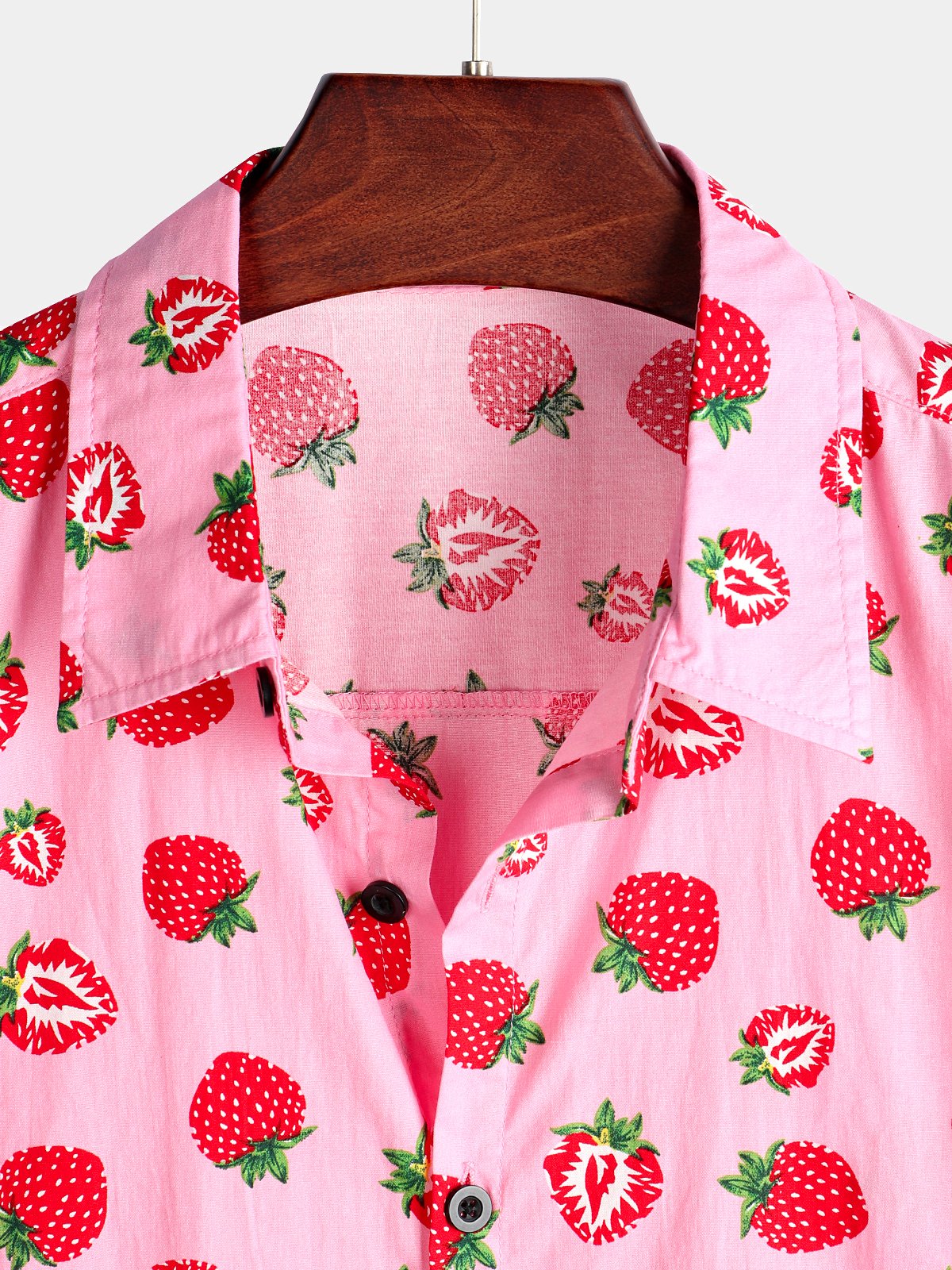 Short-Sleeved Floral Cotton Shirt for Men