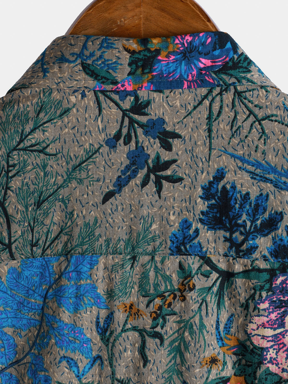 Men's Retro Floral Pattern Breathable Short Sleeve Shirt